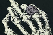 Gallery dept shirt black & yellowish middle finger skeleton