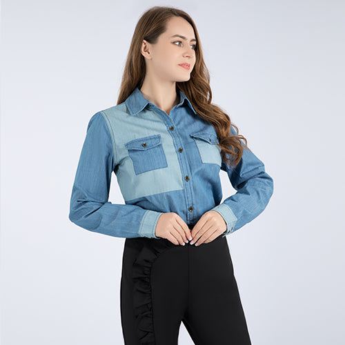 JADE Two Tone Denim Shirt