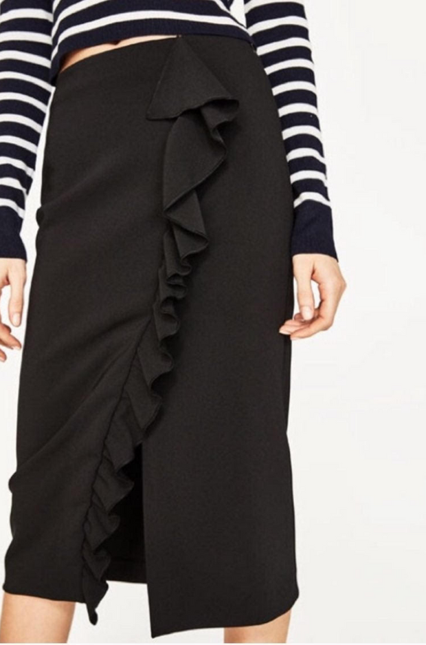 ALANE Ruffle Pencil Skirt