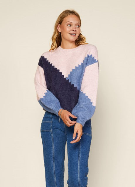 SAMANTHA COLOR BLOCK SWEATER